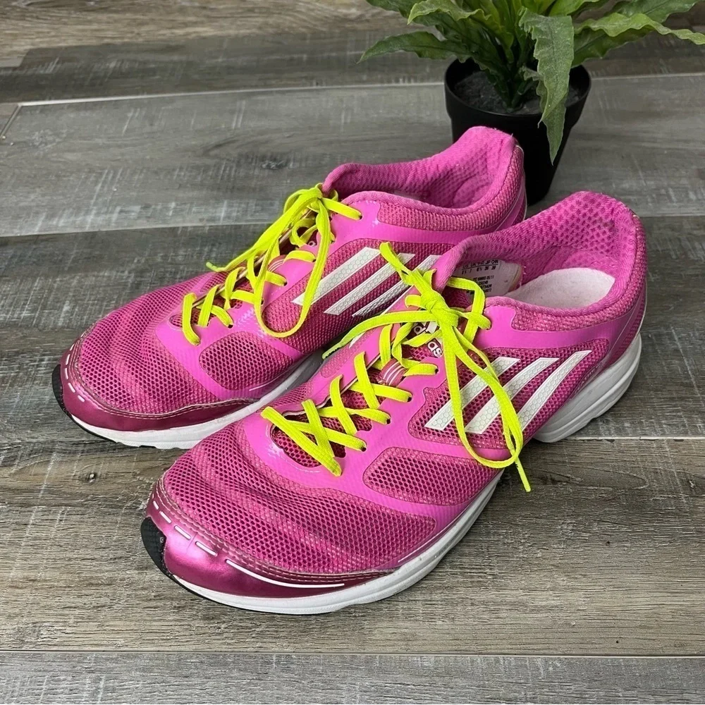 ADIDAS Adizero Pink White Feather Sprint Frame Size 8.5